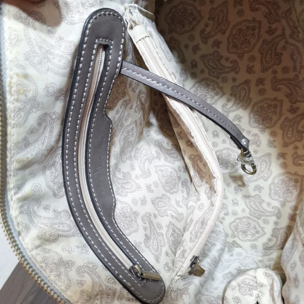 Simply Noelle Women's Gray Snakeskin Embossed Faux Leather Satchel Crossbody Bag
